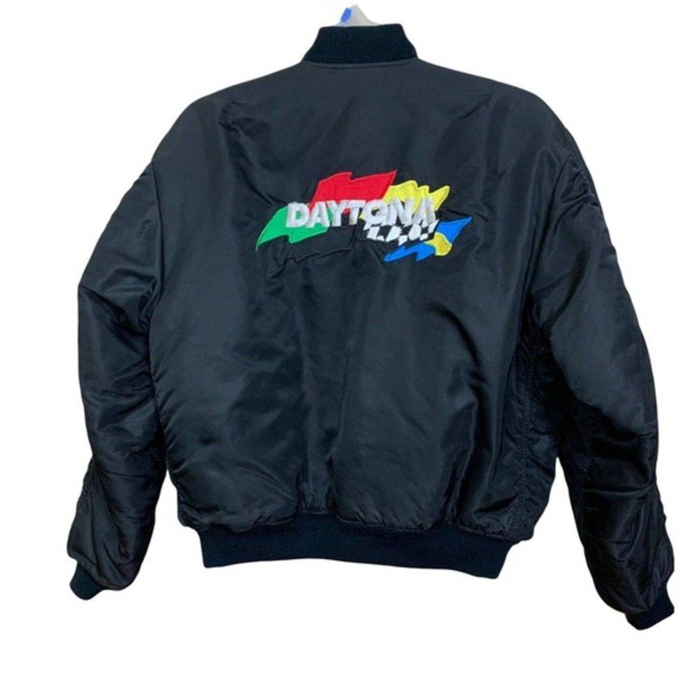 RARE! 70s Vintage NASCAR FAN Daytona Raceway Bomber Jacket Stormin Norman Mens M